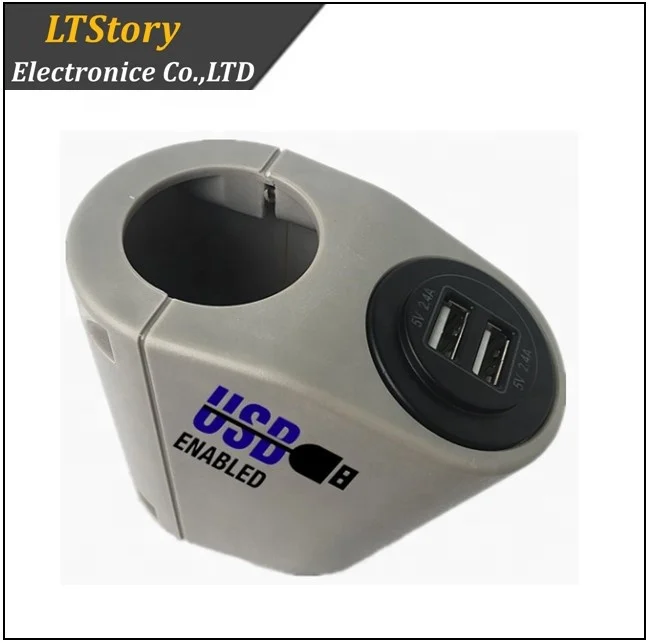 USB charger power converter on Bus handrails supports