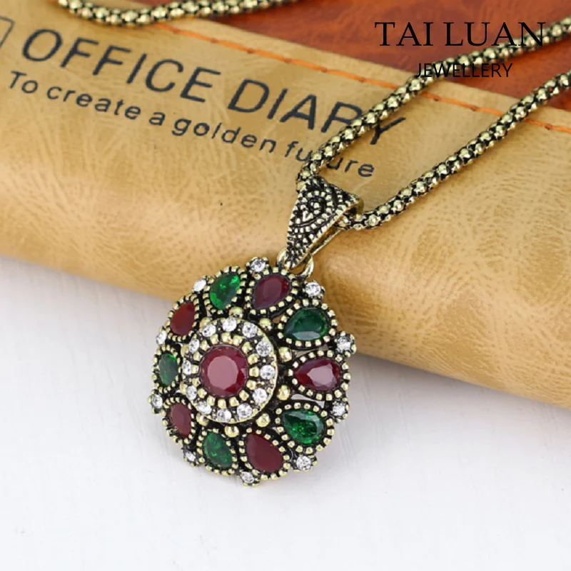 New design statement necklace with ring set gold jewlellery dubai wholesale