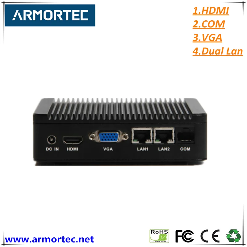 HD видео все алюминий dual lan intel j1900 mini pc