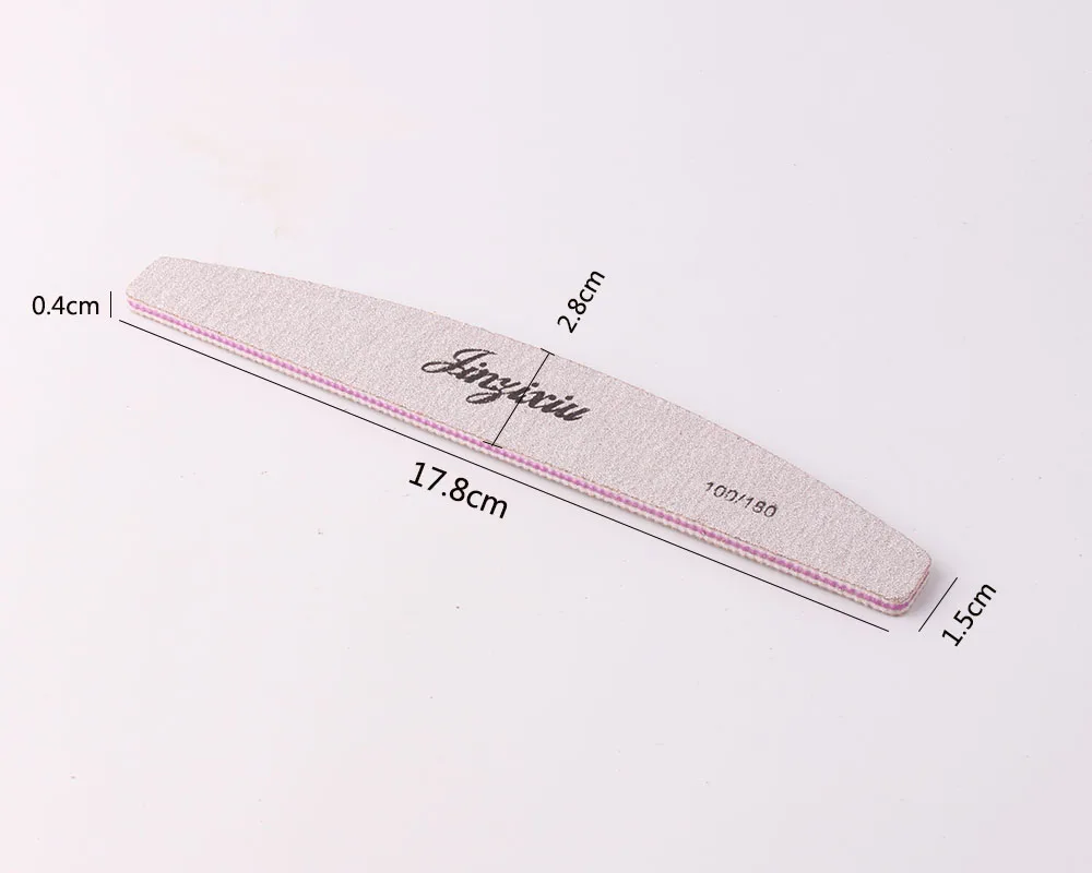 JINZIXIU Custom Printed Mini Zebra Nail File Logo Manicure Nail File Professional