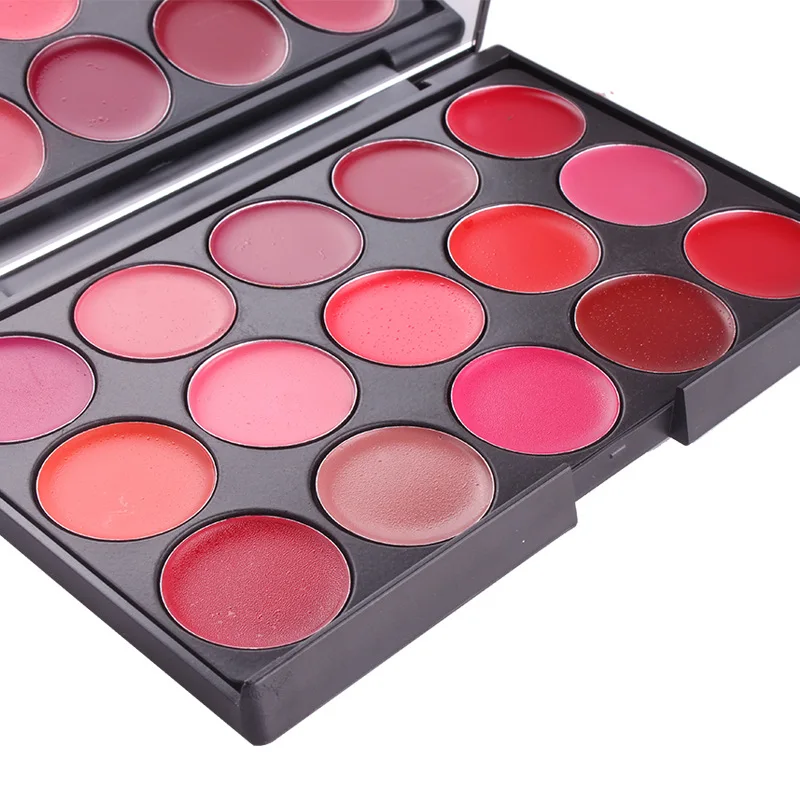 Private Label Newest Wholesale Cruelty Free Matte Waterproof 15 Color Lipstick Palette