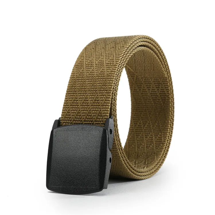 Fashion artificial custom made long cotton black ladies canvas belt