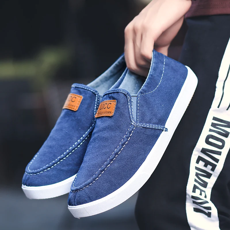 
Men Flat Casual Canvas Shoes Slip-on Shoes For Man 