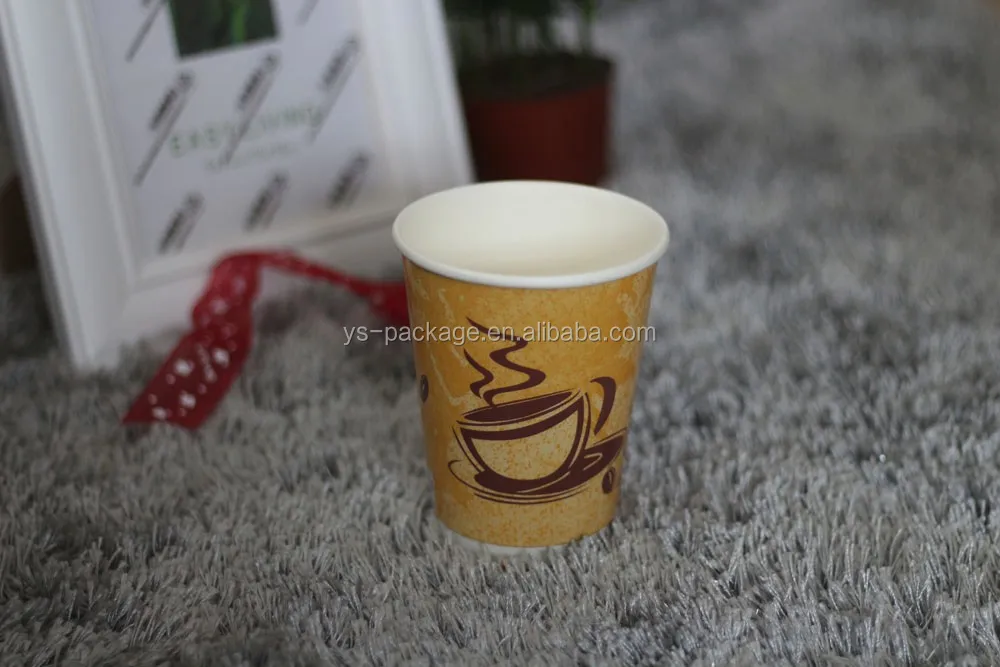  Горячая Распродажа бумажный стакан для кофе с двойными стенками хорошего качества