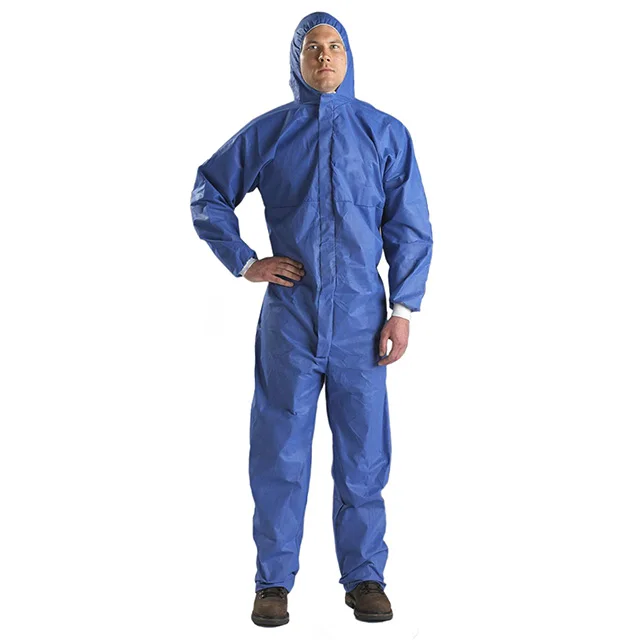 Professional Microporous  PP/ SMS /SF Disposable coverall for Alphatec Chemical protection work Suit Coveralls