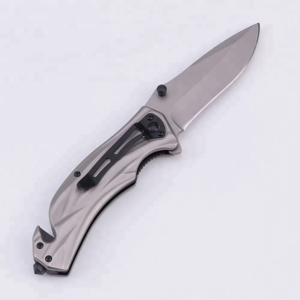 Stainless steel blade and plastic handle titanium Coating Pocket Knife