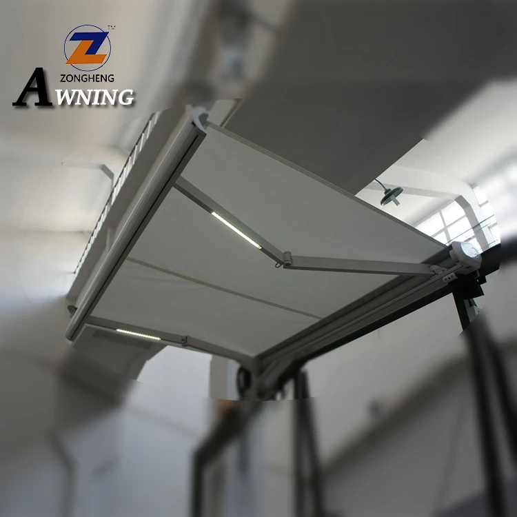
Full Cassette Balcony Motorized Roof Waterproof Outdoor Sun Shade Rain Electric Aluminum Window Terrace Retractable Awning 