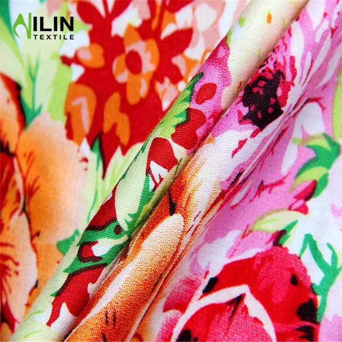 Tens of thousands of flower types to choose from 100% rayon printed rayon challis fabric suitable for hot climate