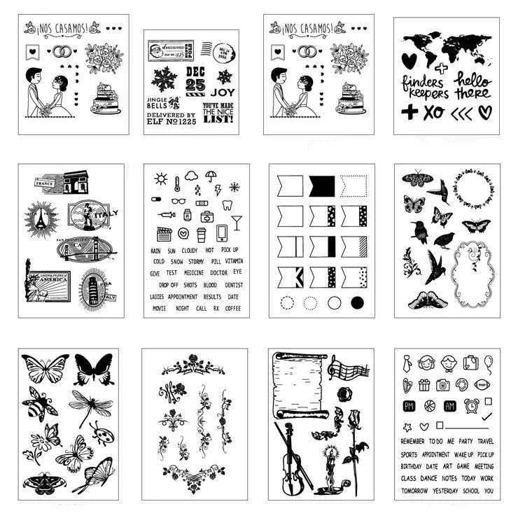 Jewelry diy decoration Soft pvc rubber clear stamps