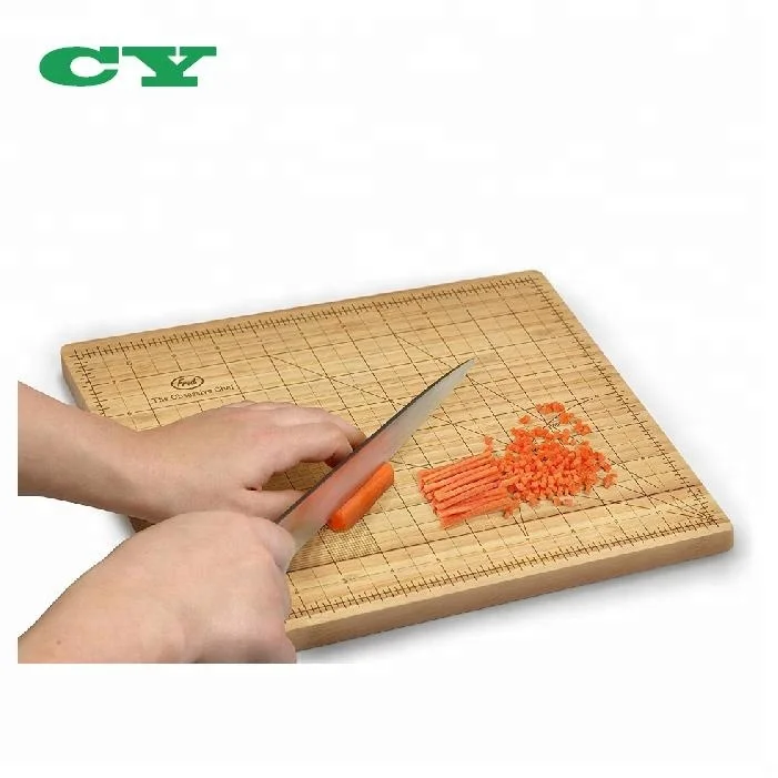 Engraved Guide Lines Obessive Chef Bamboo Cutting Board