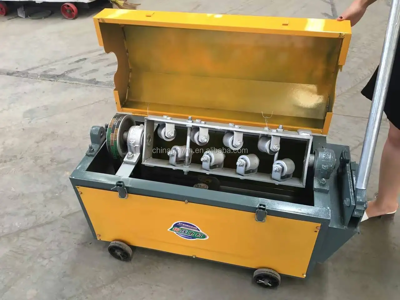 Hydraulic Steel wire straightening and cutting machine for round rebar, coiled bar, deformed rebar