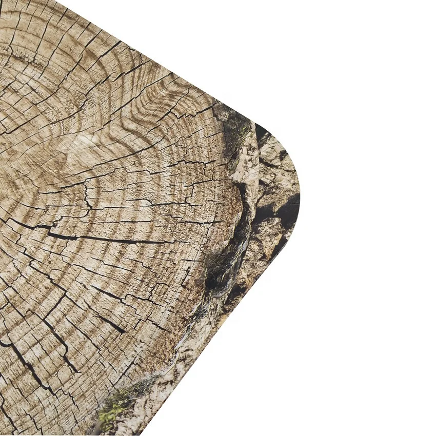 
food graded wood printed paper tray disposable rectangular paper plate 