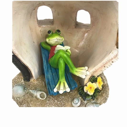 Popular frog Statue Polyresin Figurine Garden Decoration