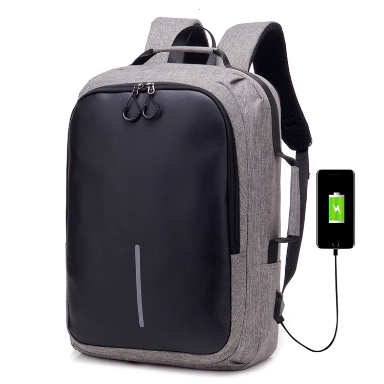 unisex theft proof charger bag casual student shoulders backpack back pack with logo