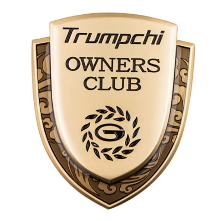 Factory Supply Vehicle Accessories Sticker Custom Made Chrome Luxury Car Emblem