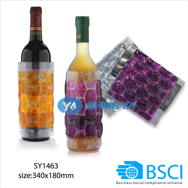 
PVC gel wine cooler wine cooling sleeve gel champagne cooler 