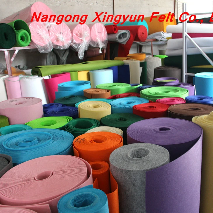 1 to 4mm non wovenl fabric felt fabric roll color polyester felt fabric rolls