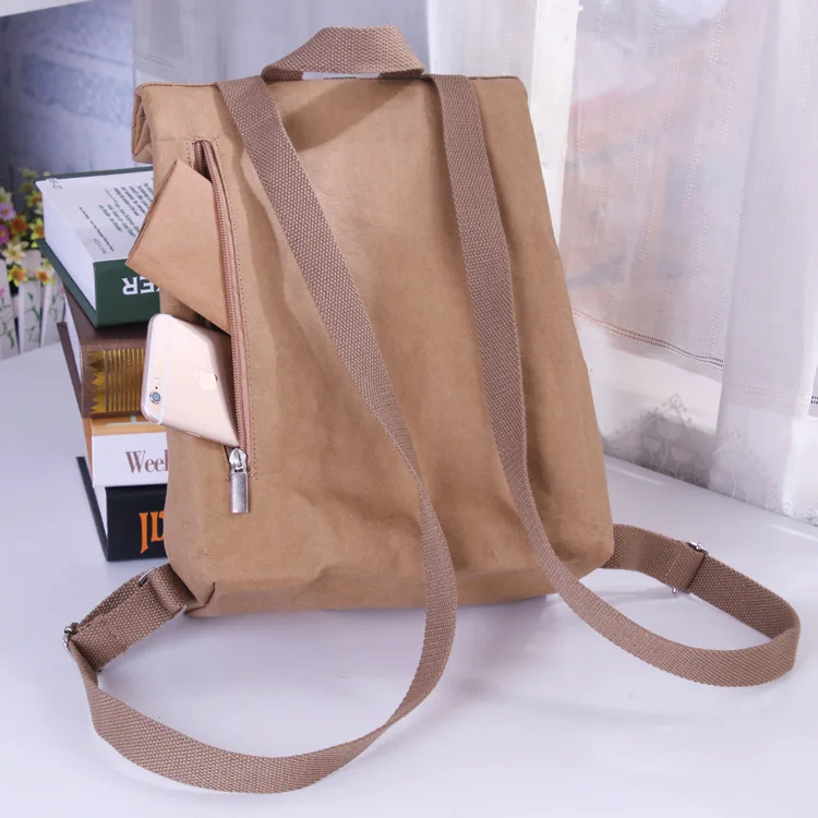 Dupont Tyvek Washable Washing  Kraft Paper Bag Backpack
