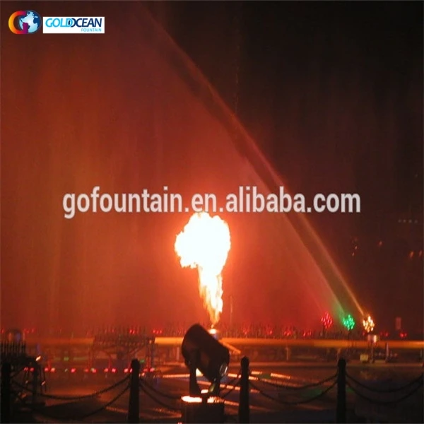 Outdoor Fire Flame Exciting Performance Flame Effect Water Fountain