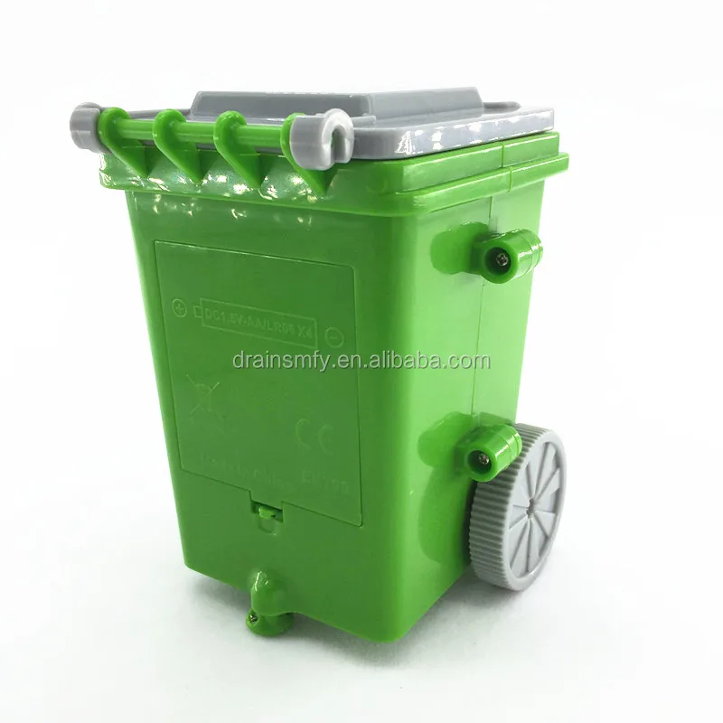 Self assembly kids education DIY rubbish bin robot kit, robot learning kit