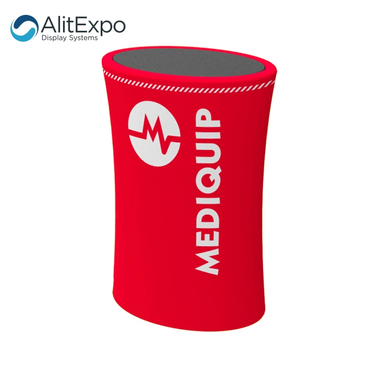 Портативный стол для рекламных выставок из натянутой ткани на