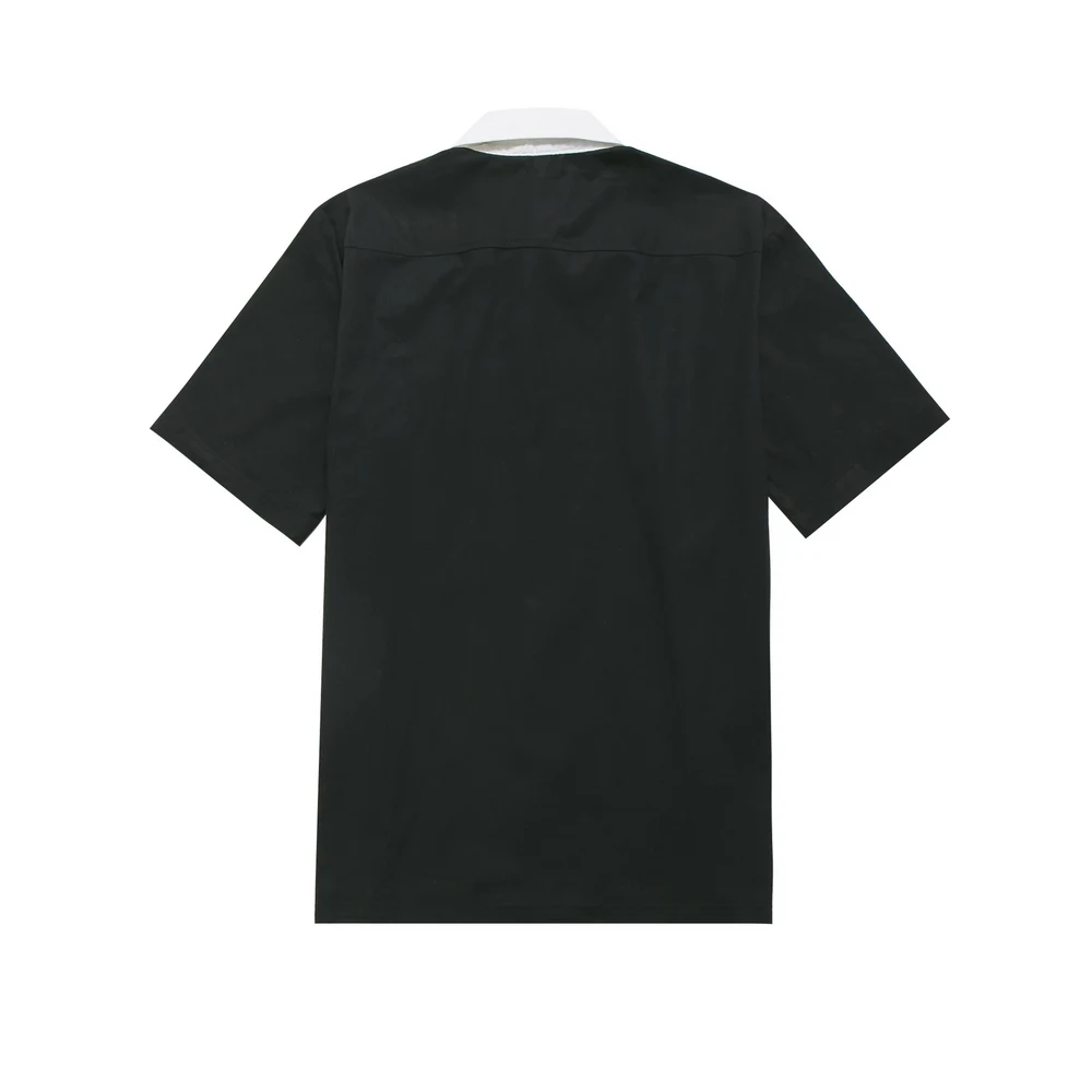 2021 latest designs casual shirts for man vintage bowling black white cotton button up rockabilly shirt