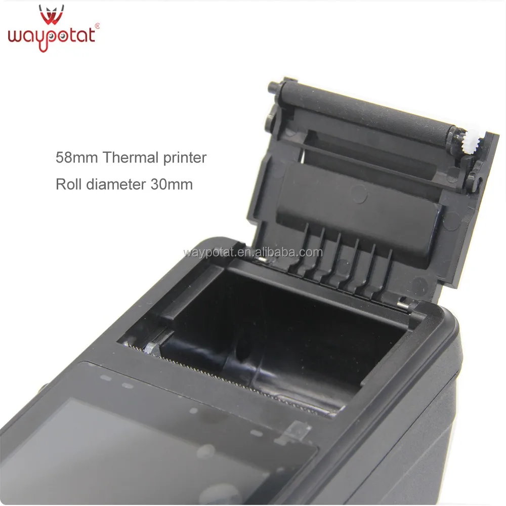Waypotat latest 4G LTE Android smart pos terminal support fingerprint 2D barcode and EMV certified VPOS3385