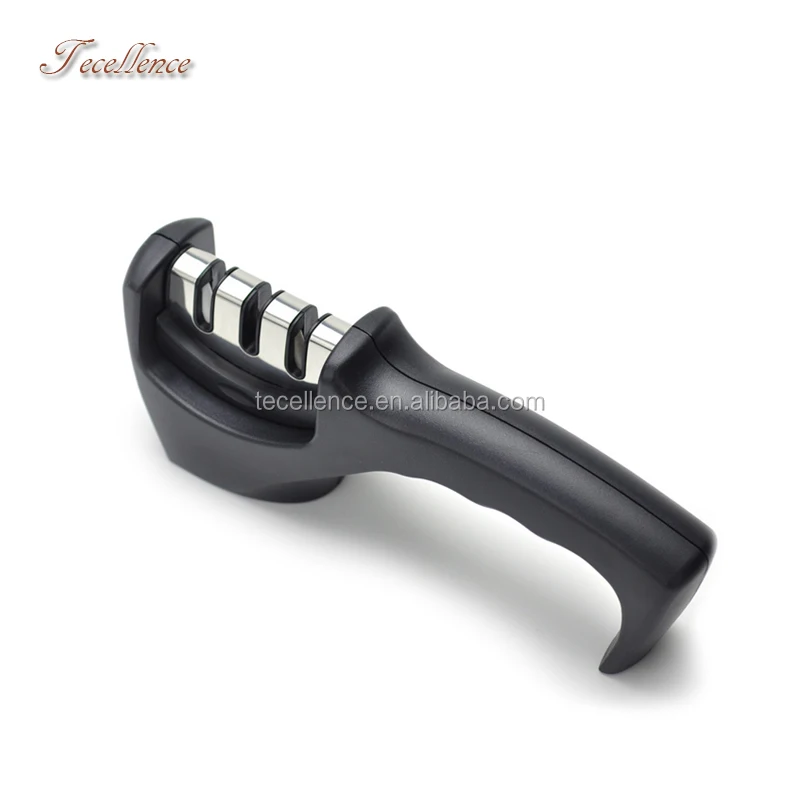 
Professional Manual 3 Stage Diamond Tungsten Ceramic Kitchen Knife Sharpener 