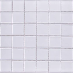 White subway tile square 3d mirror bathroom tile wall decorative mosaic tiles