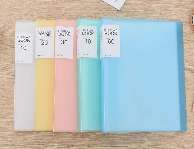 
A4 Size 20/30/40 Pockets PP Plastic Presentation File Folder Display Book 