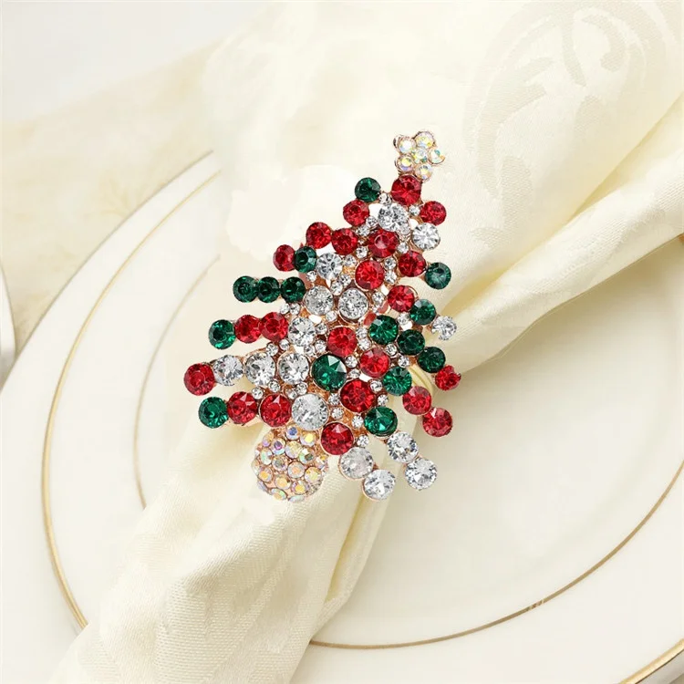 Горный хрусталь кольца для салфеток рождественские украшения олень кольца для салфеток NH-20