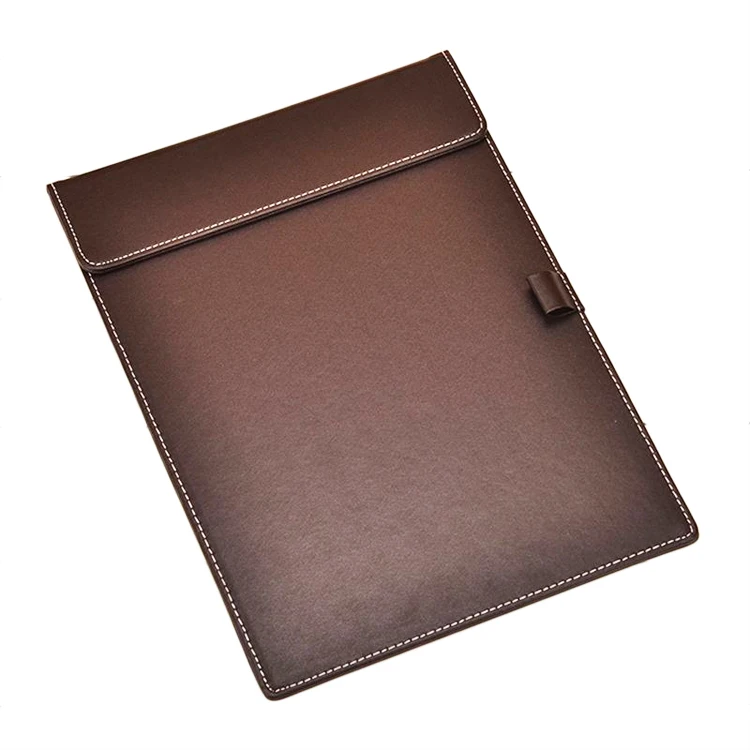 A4 size leather writing clipboard for office