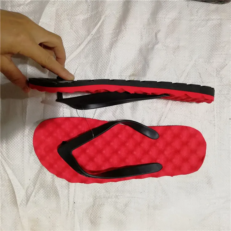 stock lot shoes men massage slippers TPR beach flip flops