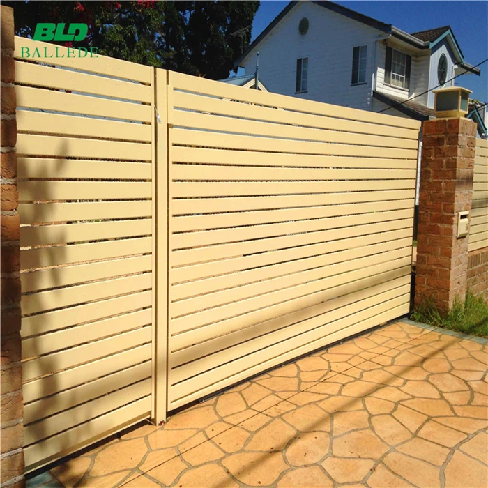 aluminum louver sliding gate door with motor