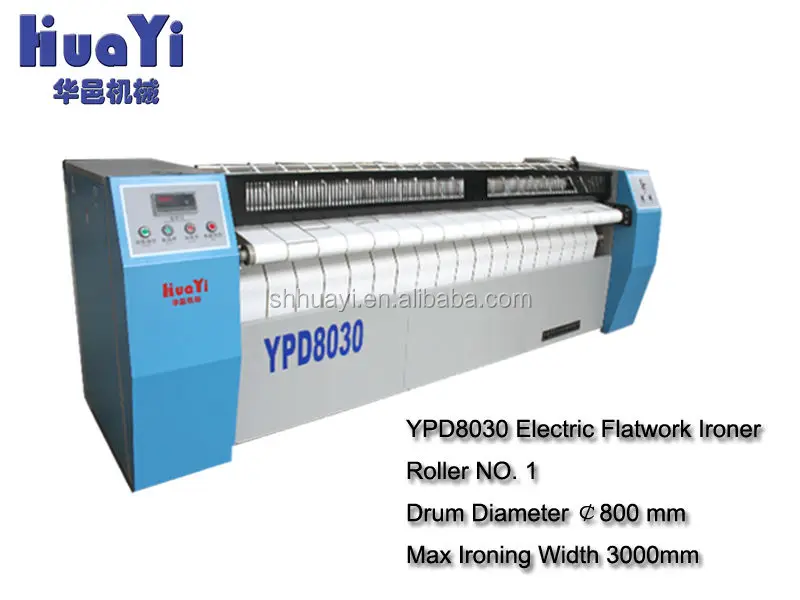 Commercial laundry flatwork ironer roller type