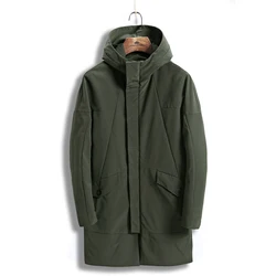 Latest Design Hooded Autumn Winter Fashion Long Mens Slim Fit Korean Jackets