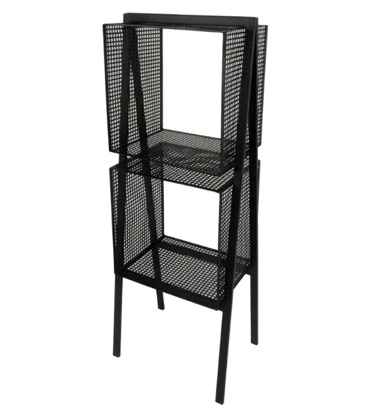 
4 drawers mesh and metal cabinet with wheels Metal Wood Furniture 