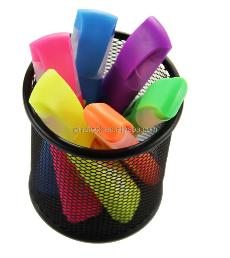 0020W Leery high quality standard size classic flat shape 6 color highlighter marker pen