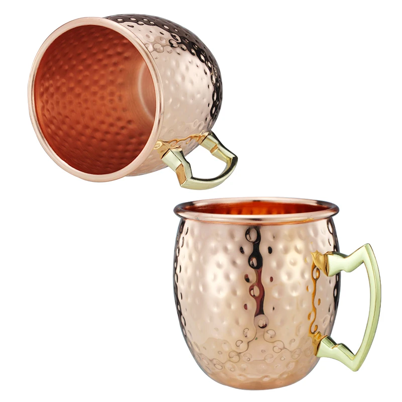 Moscow Mule Copper Mugs With Cocktail Copper Straws Drinkware Accessories Plated Stainless Steel Cups