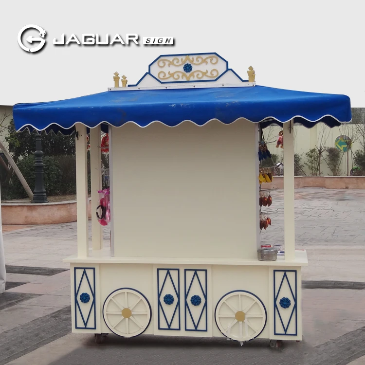 New style theme park amusement cart kiosk Fast Food Retail moving foods cart