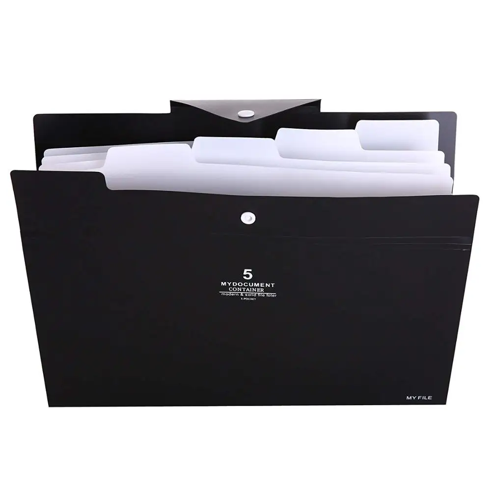 Office File Folders with 8 Pockets Letter Size Expanding Accordion Document Paper File Organizer