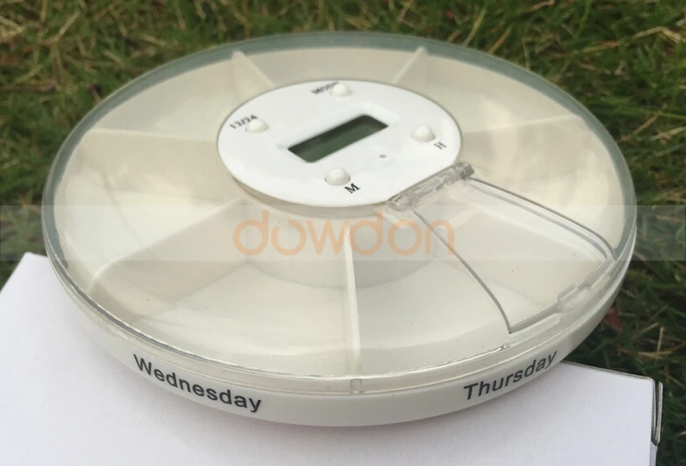 Smart Digital LCD Medicine Reminder Box Plastic 7 Day Alarm Pill Box Timer With Alarm Timer