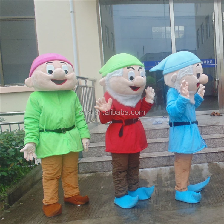 
Wholesale online classic cartoon character adult seven dwarfs mascot costume 
