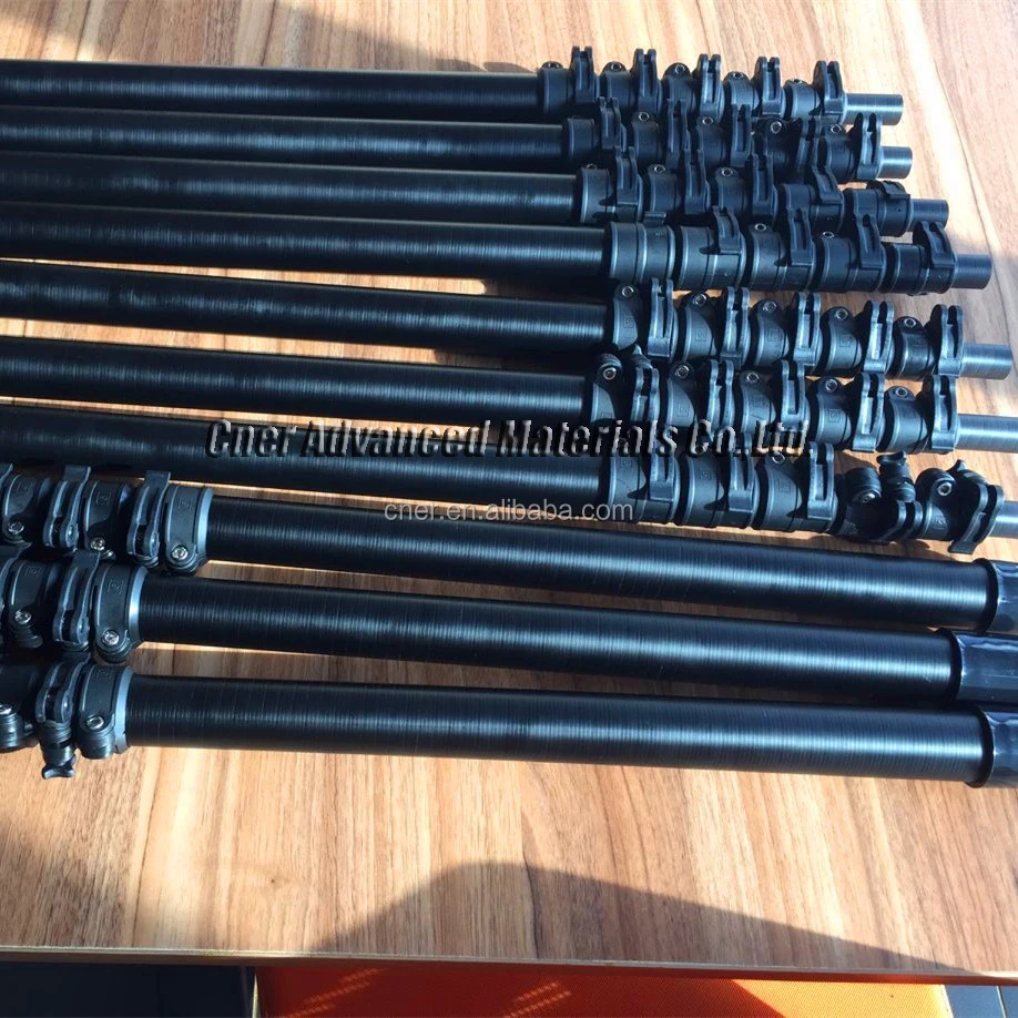 9m 5m 3m light weight 3k camera pole/Carbon Fiber camera Telescopic Pole Inspection Camera poles with mount