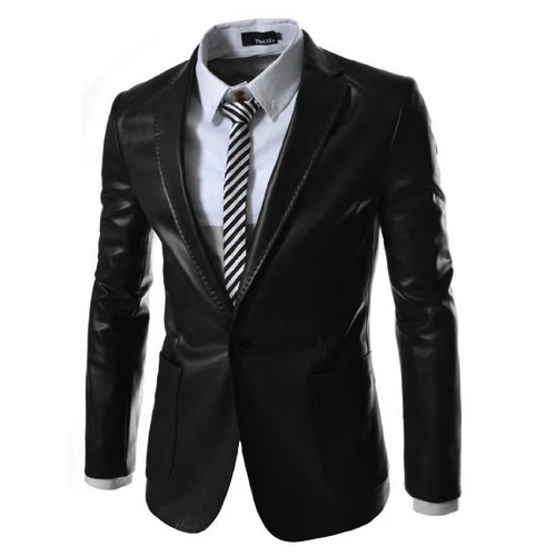 Compra chaqueta de cuero de los hombres online al por