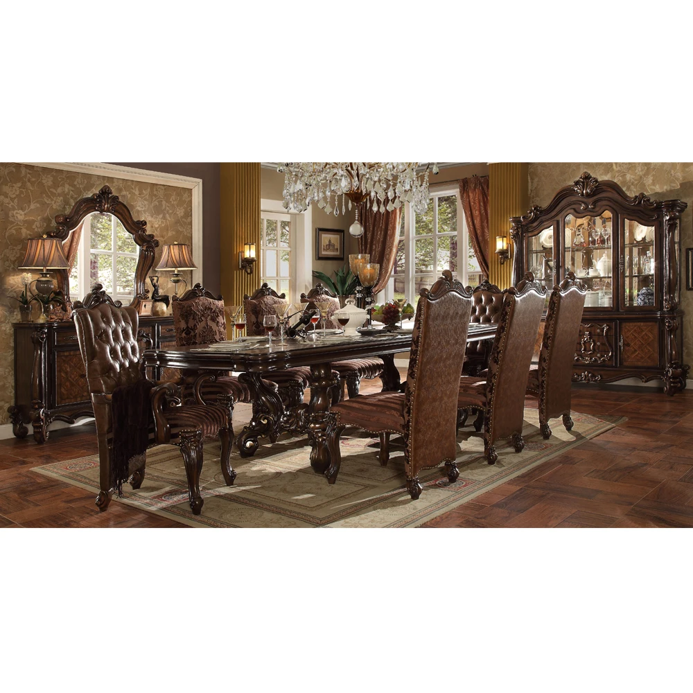 
Longhao Furniture american style luxury long dining table set 