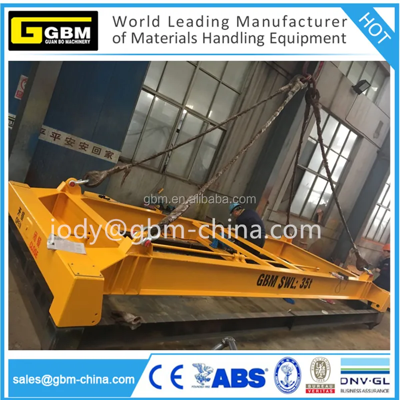 40ft 20ft ISO shipping container semi automatic spreader lifting equipment