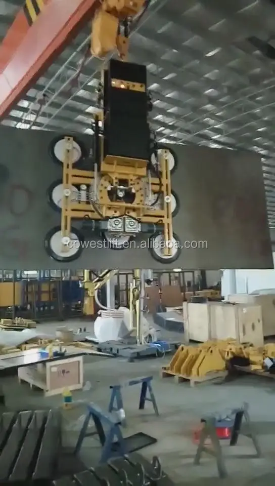 Battery powered vacuum lifter for 1500kg loading