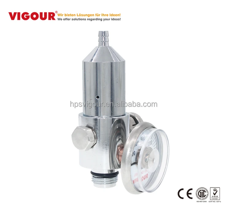 Stable Outlet pressure low pressure calibration gas cylinder pressure regulator for disposable cylinder