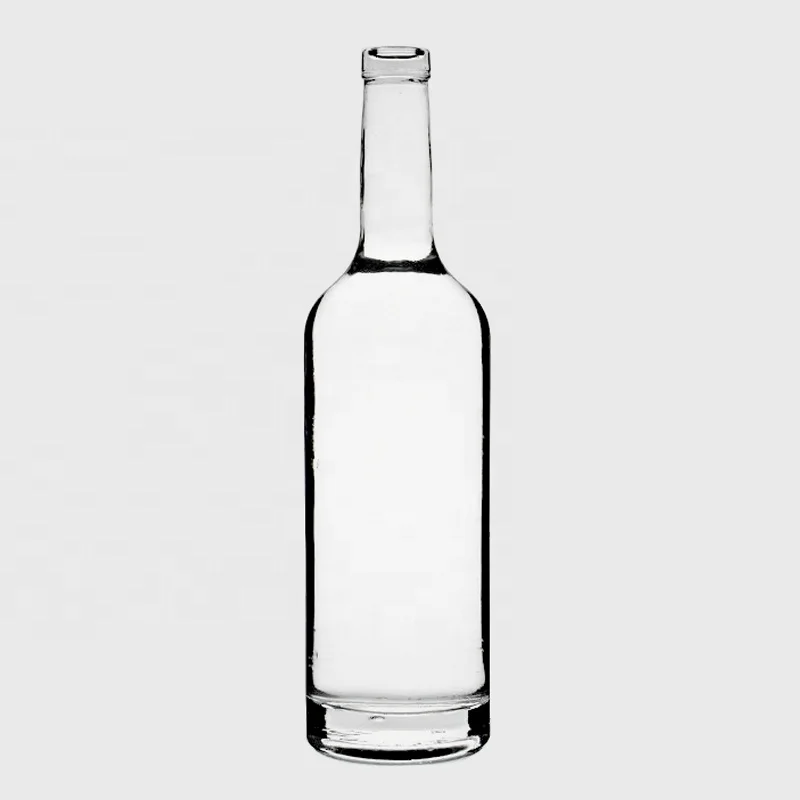 RSG Cylindrical Round Shape Bartop 500ml 700ml Tequila T Cork Plate Finish 75cl Gin Heavy Vodka Liquor 750 ml Alcohol Bottle